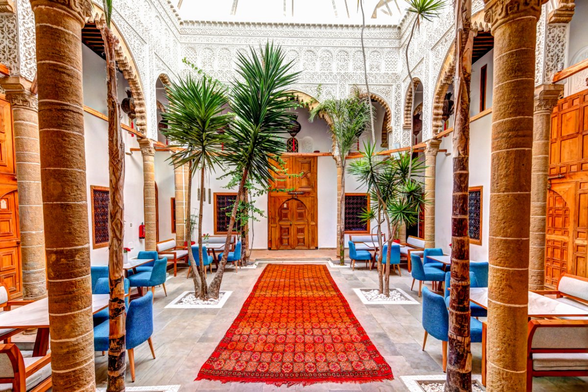 Cortile di un tipico riad marocchino